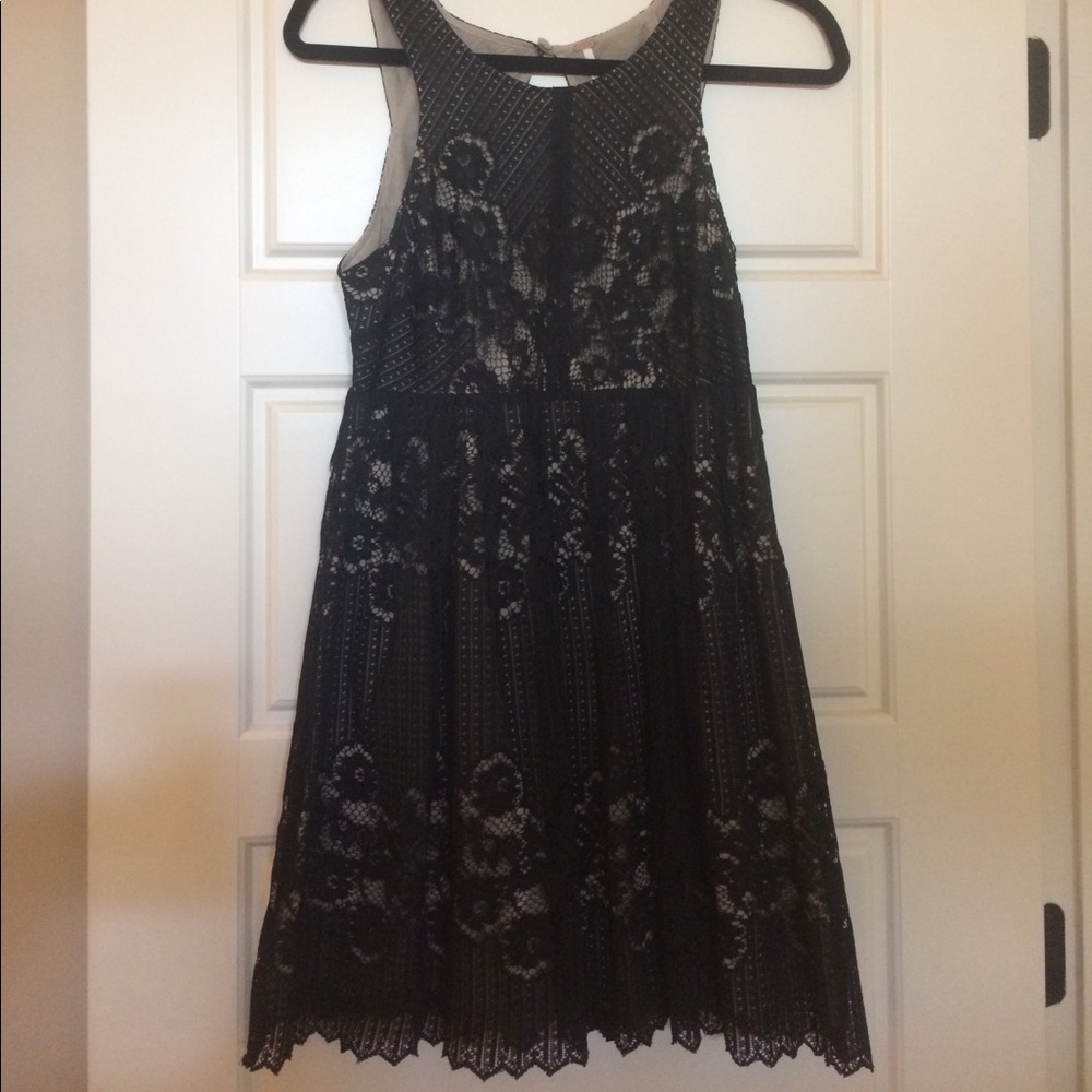 Black lace Free People dress
